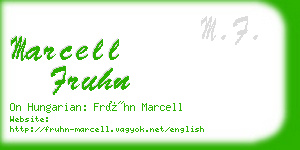 marcell fruhn business card